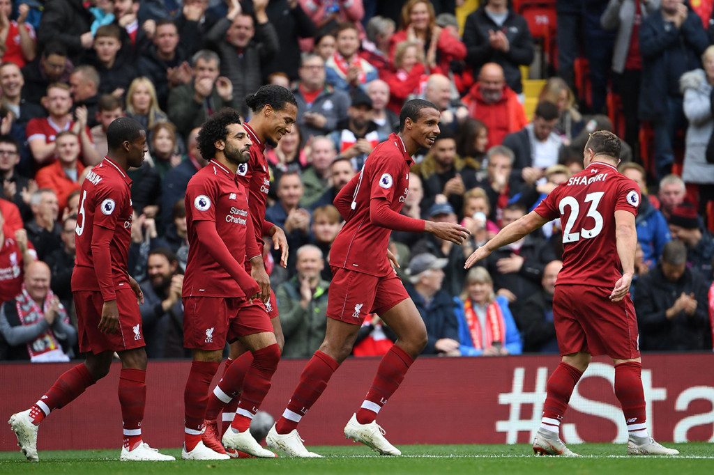 Berkat kemenangan ini, Liverpool memimpin klasemen sementara dengan koleksi 18 poin, sempurna dari enam laga.