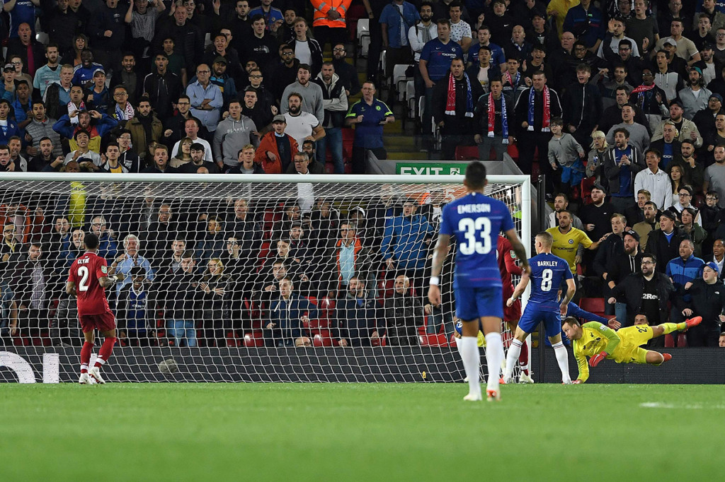 The Blues berbalik unggul pada menit ke-85 melalui aksi Eden Hazard. Simon Mignolet tidak mampu berbuat banyak dalam mengawal gawangnya.