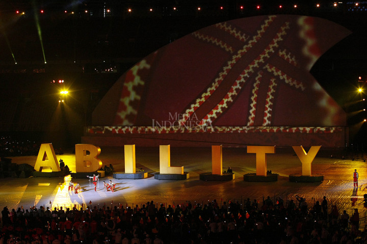 Pesannya adalah, Presiden Jokowi mengajak masyarakat untuk menyisihkan keterbatasan dan menyulapnya menjadi kemampuan. MI/Rommy Pujianto