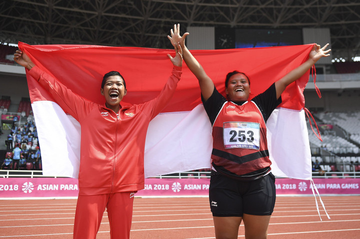 Tiwa menorehkan tolakan sejauh 6,44 meter. Indonesia pun sukses menambah emas dan perunggu dari cabang olahraga para atletik nomor tolak peluru F20 putri di Asian Para Games 2018.