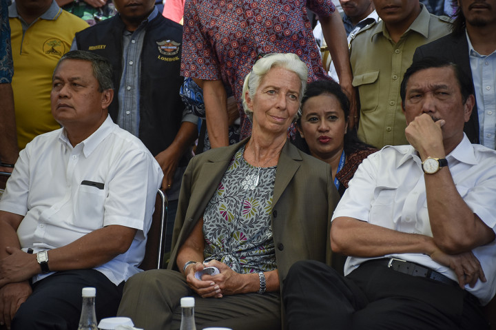 Christine Lagarde mengatakan kunjungannya ke Indonesia bukan hanya untuk menghadiri pertemuan tahunan, tetapi juga menyampaikan dukungan sosial setelah bencana melanda wilayah Lombok dan Sulawesi Tengah.