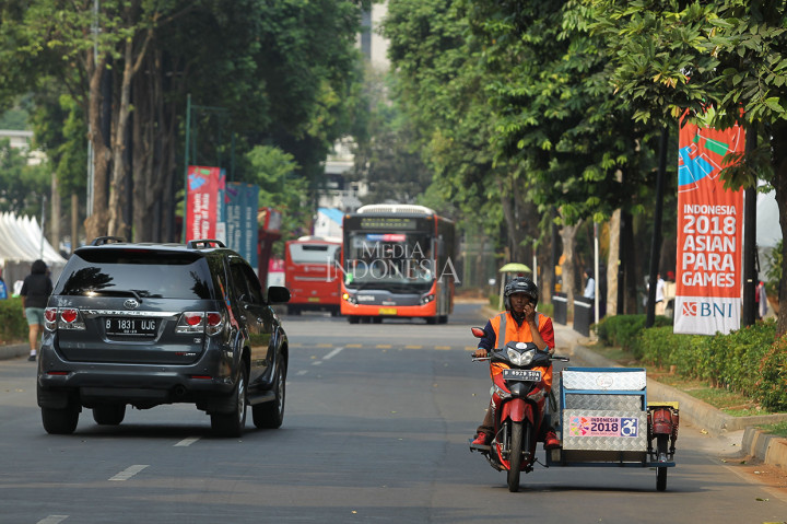 Ojek disabilitas beroperasi dua shift. Ada yang pagi dan sore hari.