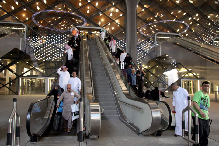 Suasana di stasiun kereta api cepat Mekkah.