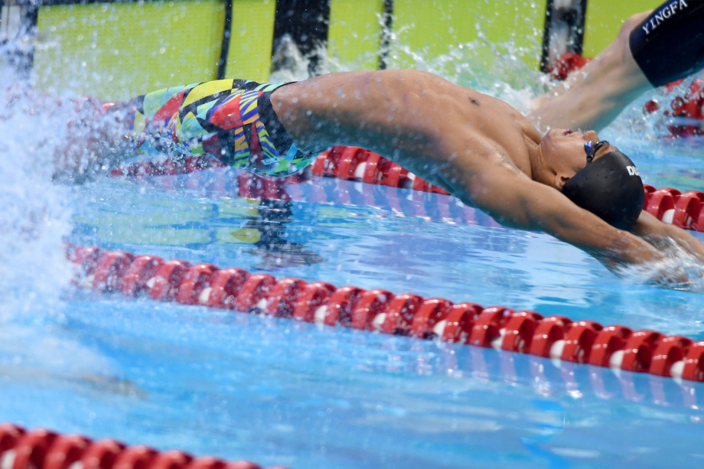 Jendi yang turun di lane 4 babak final menyelesaikan lomba cabang para-renang ini dengan catatan waktu 1 menit 7,45 detik.