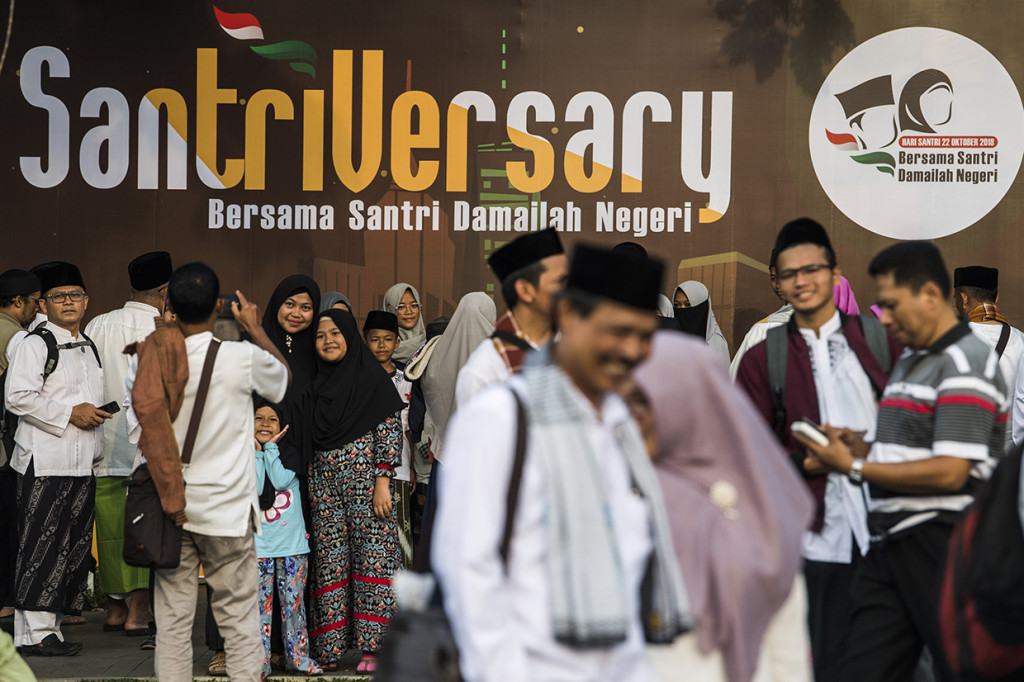 Acara ini bertajuk Santriversary, Bersama Santri Damailah Negeri.