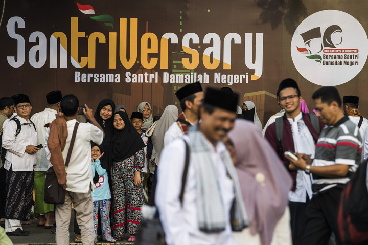 Acara ini bertajuk Santriversary, Bersama Santri Damailah Negeri.