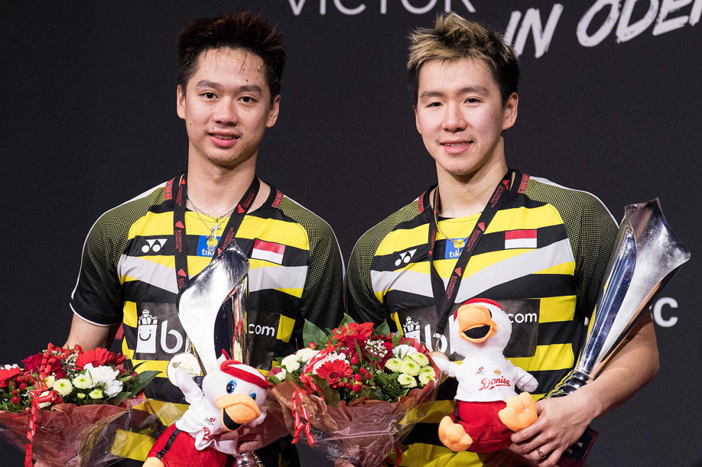 Keberhasilan ganda putra Marcus Fernaldi Gideon/Kevin Sanjaya Sukamuljo menjadi juara pada Turnamen Denmark Open 2018, merupakan kesuksesan pertama bagi pemain Indonesia dalam 9 tahun terakhir.
