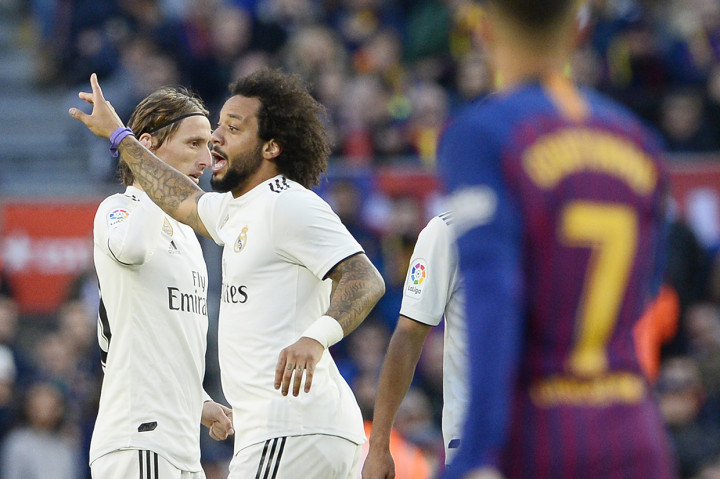 Adapun satu-satunya gol Real Madrid diciptakan oleh Marcelo pada menit ke-50. Afp Photo/Josep Lago