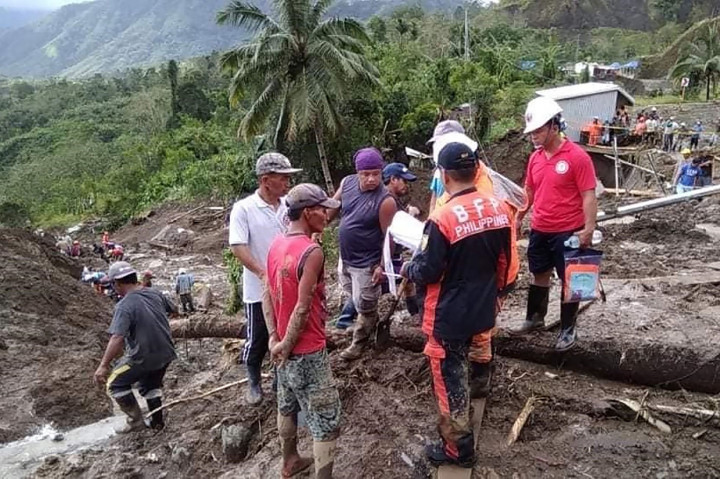 Terjangan topan Yutu yang membawa hujan deras di area pegunungan sebelah utara Filipina telah memicu banjir dan longsor mematikan. Afp Photo/HO/Departement of Public Works and Highways

