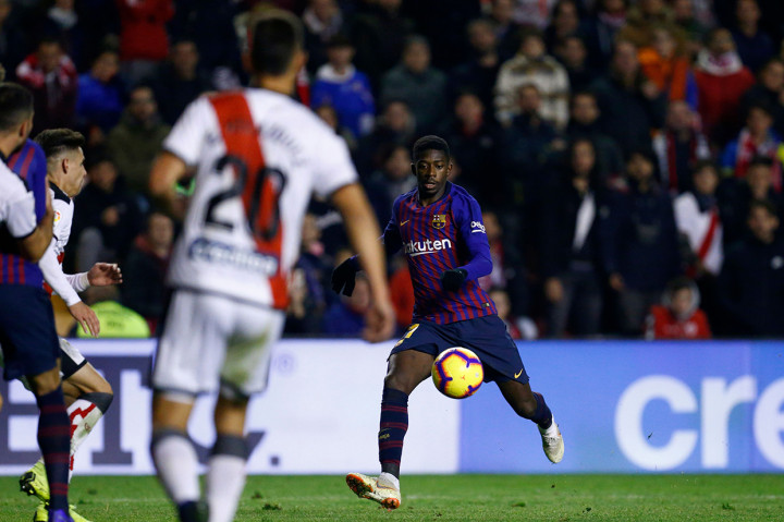 Usaha Barcelona untuk menyamakan kedudukan baru terealisasi pada menit ke-87. Ousmane Dembele mencatatkan namanya di papan skor setelah membobol gawang Rayo Vallecano.