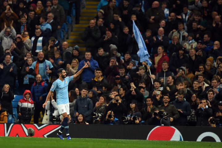 Lewat sebuah skema serangan balik Mahrez melakukan penyelesaian cantik menyelesaikan umpan lambung Ilkay Guendogan pada menit 84.