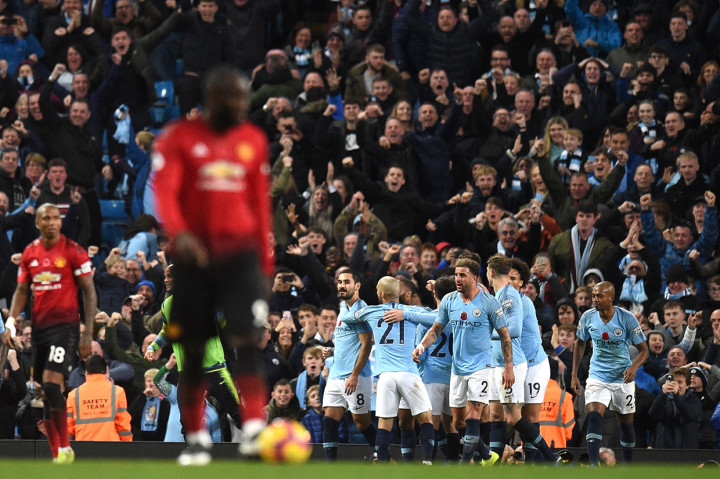 Laga pun berakhir dan Man United harus pulang dengan tangan kosong setelah dihajar Man City 3-1 pada laga lanjutan Liga Primer Inggris 2018/2019. Afp Photo/Oli Scarff