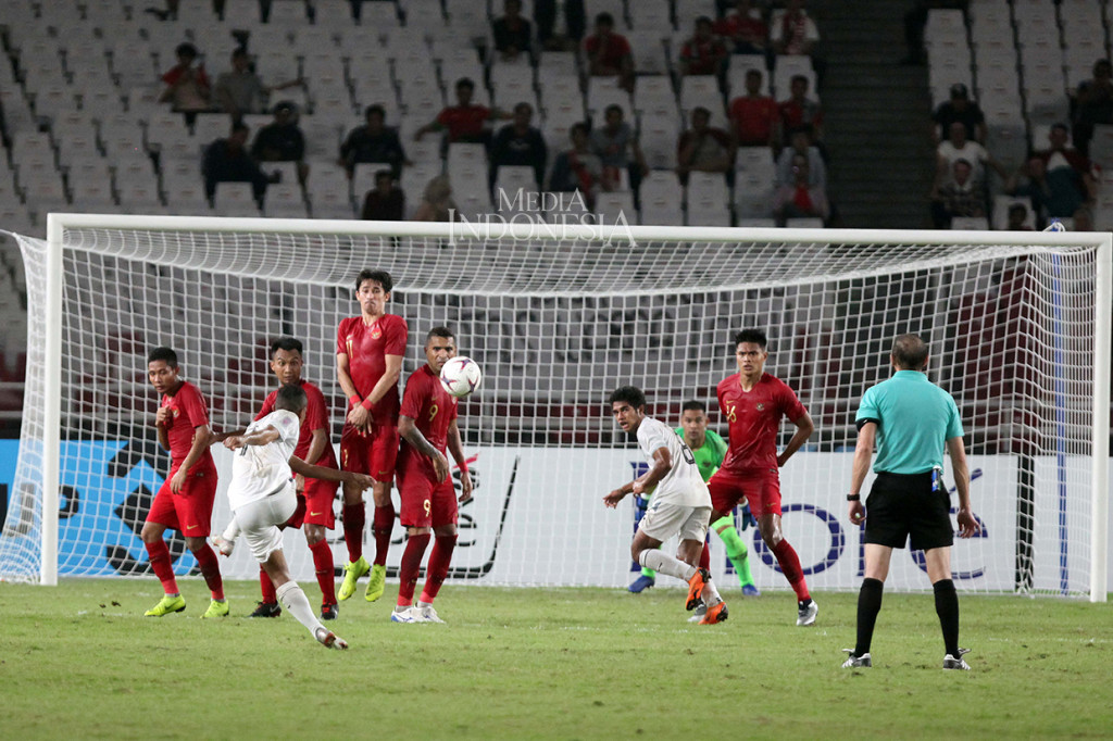 Timor Leste unggul lebih dulu lewat gol spektakuler Rufino Walter Gama di menit ke-48. 
