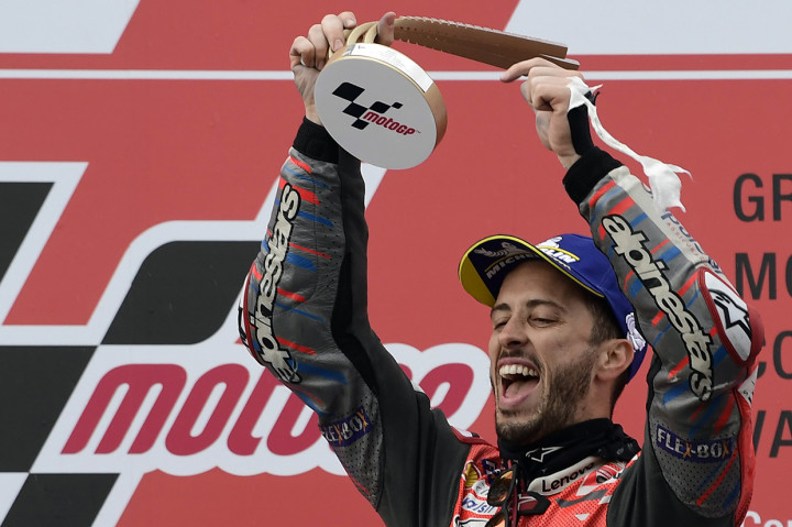 Dovizioso pun mengukuhkan diri sebagai pebalap peringkat kedua di klasemen musim ini dengan total nilai 245. Afp Photo/Javier Soriano