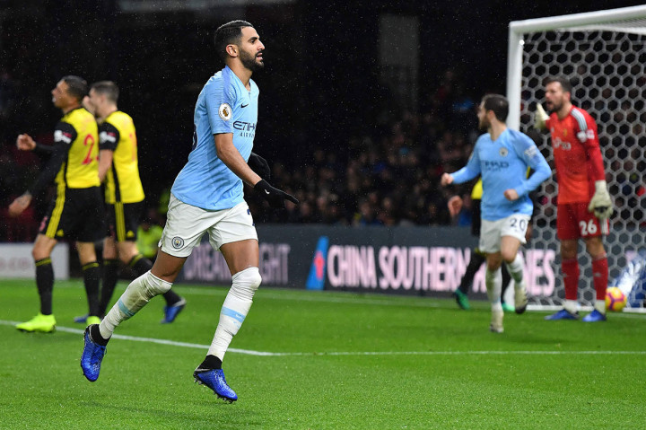 Enam menit setelah babak kedua dimulai, giliran Riyad Mahrez yang mencetak gol ke gawang Watford menyelesaikan umpan silang dari Kyle Walker.