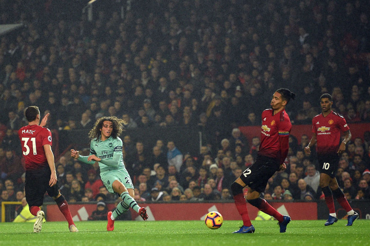 Meski bermain di kandang lawan Arsenal memiliki banyak peluang, salah satunya tendangan Matteo Guendouzi, namun masih dapat diblok pemain belakang MU Chris Smalling.