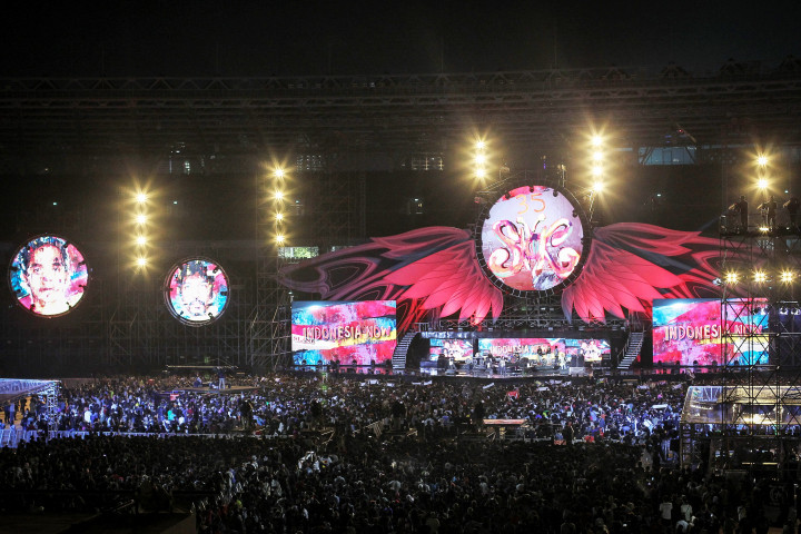 Konser spesial ini digelar di Stadion Utama Gelora Bung Karno, Senayan, Jakarta, Minggu (23/12/2018) malam. 