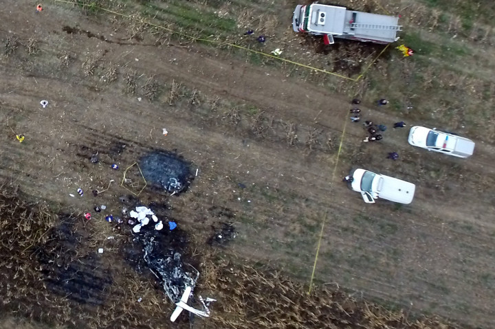 Kondisi helikopter dinaiki Gubernur Martha Erika Alonso dan Senator Meksiko Rafael Moreno saat jatuh.