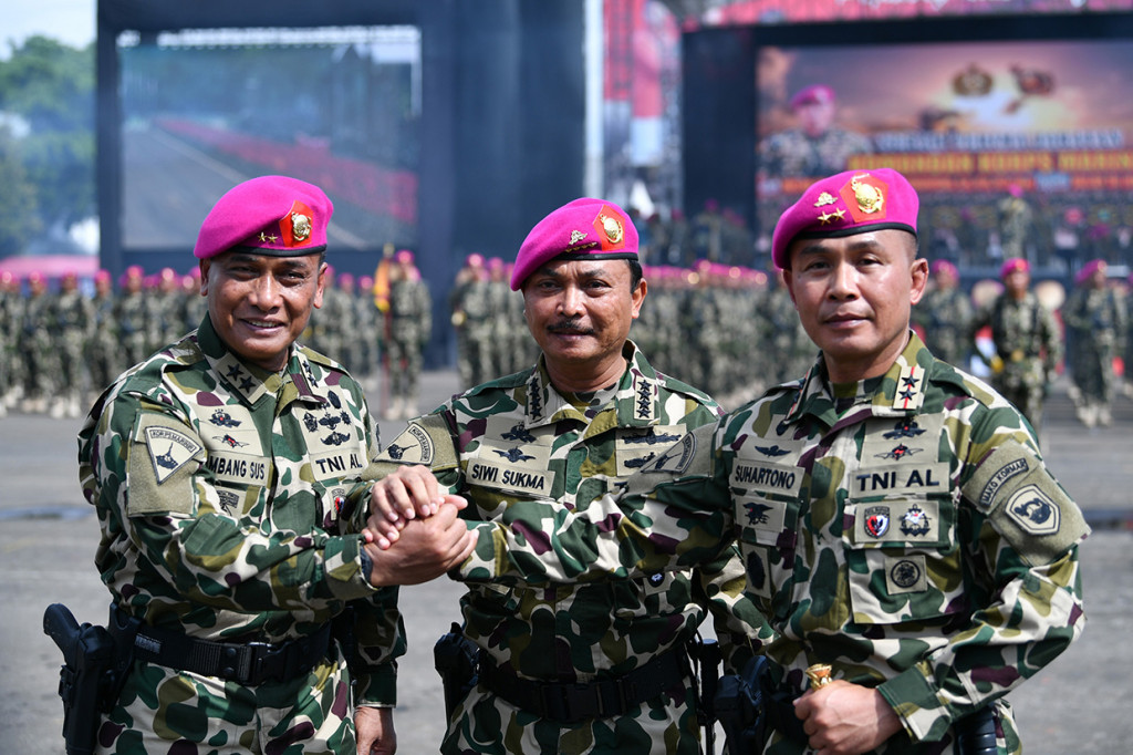 Mayjen TNI (Mar) Suhartono resmi menjabat sebagai Dankormar menggantikan Mayjen TNI (Mar) Bambang Suswantono. Sertijab dipimpin oleh Kepala Staf Angkatan Laut Laksamana TNI Siwi Sukma Adji. 