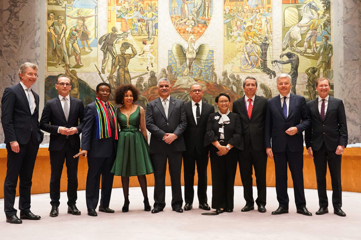 Indonesia terpilih sebagai anggota tidak tetap Dewan Keamanan Perserikatan Bangsa-Bangsa untuk periode 2019-2020. Hasil tersebut lewat pemungutan suara atau voting di Majelis Umum PBB, di New York, Jumat, 8 Juni 2018 malam WIB. Afp Photo/Don Emmert