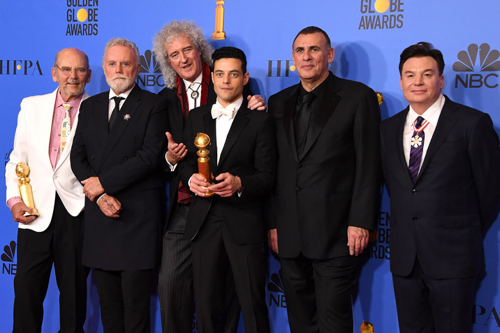 California: Bohemian Rhapsody menjadi film terbaik di Golden Globes yang baru saja berlangsung di The Beverly Hilton, Beverly Hills, California, AS, Minggu, 6 Januari 2019, malam waktu setempat. Demikian pula aktor Rami Malek yang berperan sebagai Freddie Mercury di film itu, menyabet gelar Best Actor. Afp Photo