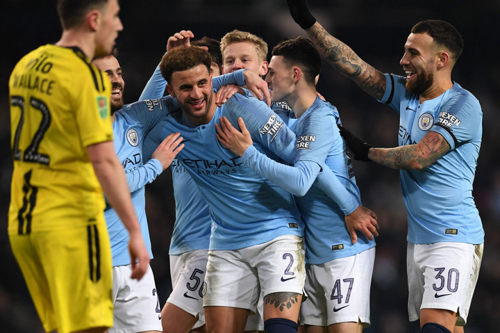Gol kedelapan City di laga itu tercipta pada menit ke-70 saat akselerasi Mahrez diakhiri umpan tarik yang disambut sontekan Kyle Walker.