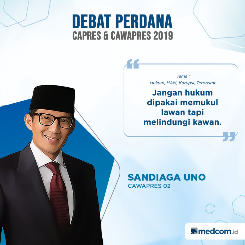 Sandi: Jangan Hukum Dipakai Memukul Lawan