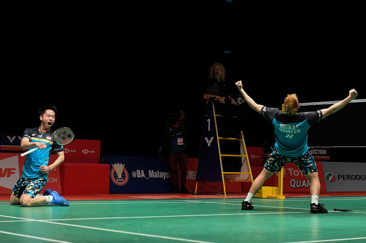 Kemenangan di Kuala Lumpur itu sekaligus menambah dominasi kedudukan Kevvin/Marcus atas ganda Ong/Teo menjadi 4-0 setelah pertemuan terakhir mereka pada Indonesia Terbuka 2018.