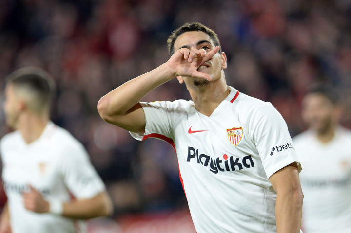 Wissam Ben Yedder memperbesar keunggulan untuk Sevilla pada menit ke-78.