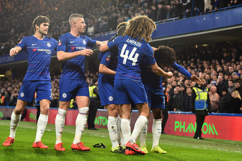 Kemenangan telak atas Sheffield mengantarkan Chelsea lolos ke babak kelima Piala FA.