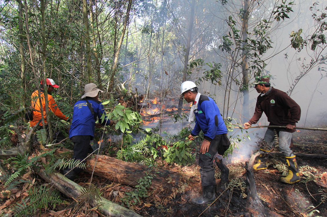 Kebakaran hutan dan lahan gambut yang terjadi di kawasan hutan konservasi itu sudah berlangsung selama tiga hari akibat cuaca panas dan diperkirakan kebakaran mencakup 10 hektare.