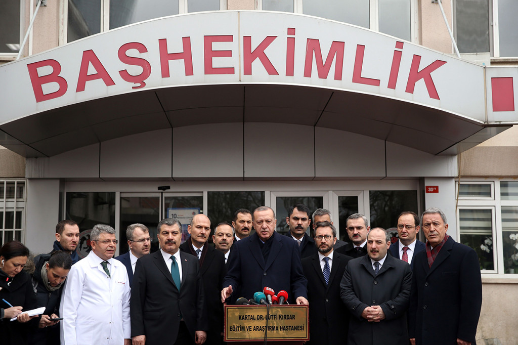 Recep Tayyip Erdogan sebelumnya telah menyampaikan kejadian tersebut menjadi pelajaran berharga untuk turki. Afp Photo/Turkish Presidential Press Servi
