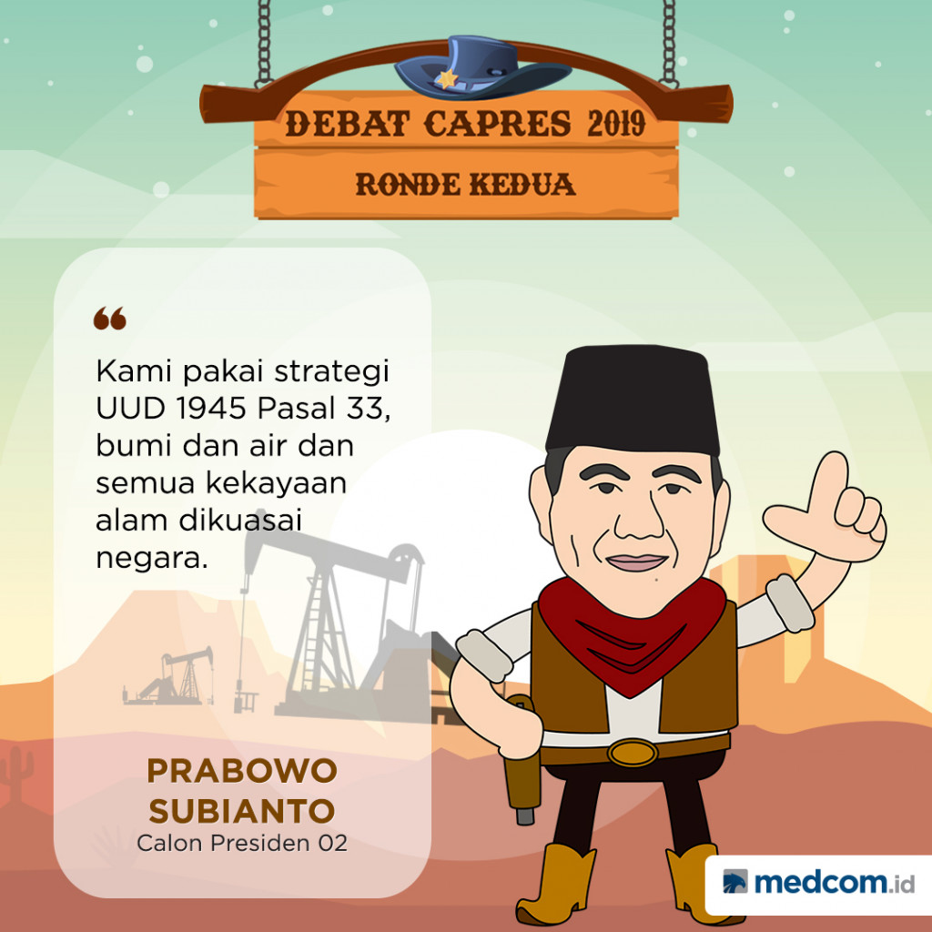 Prabowo: Kami Pakai Strategi UUD 1945 Pasal 33