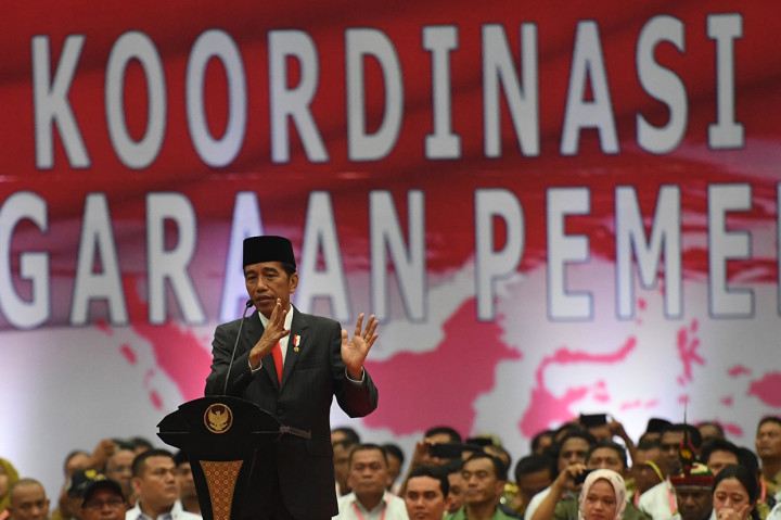 Presiden Joko Widodo memberikan pidato dalam acara Rakornas Penyelenggaraan Pemerintahan Desa 2019 di Jakarta. Presiden memerintahkan agar dana desa digunakan sebaik-baiknya untuk meningkatkan kesejahteraan penduduk di desa. 