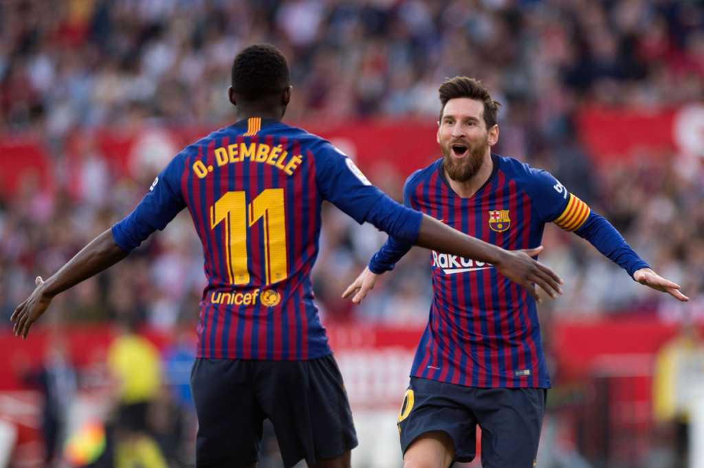 Barca kembali mengejar di menit ke-67. Memanfaatkan umpan Ousmane Dembele, Messi melesakkan gol untuk membawa skor imbang 2-2.