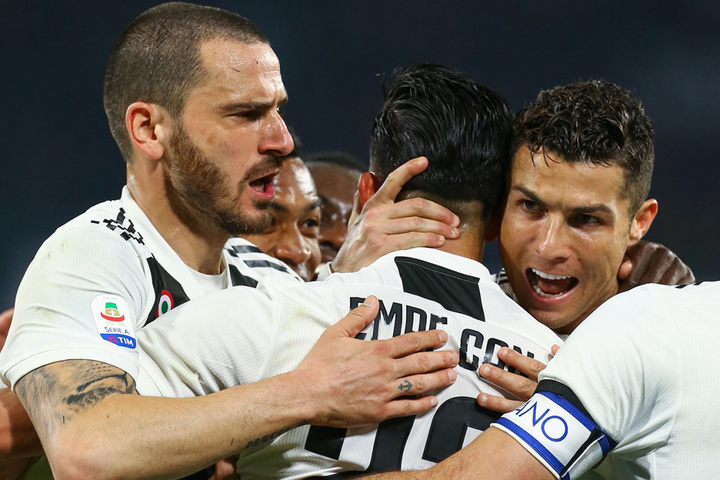 Dengan hasil ini, Juventus masih kokoh di puncak klasemen Liga Italia dengan koleksi 72 poin. Afp Photo/Carlo Hermann
