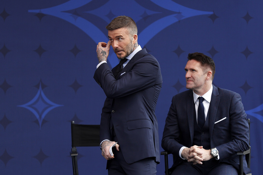 Pada pengumumannya, Galaxy menyatakan Beckham sebagai sosok pertama yang akan diabadikan atas jasa bagi klub. Julie dan Omri Amrany mendapat kepercayaan untuk membentuk patung ini. Beckham kemudian mengaku tersanjung atas penghormatan yang diberikan LA Galaxy dan MLS.