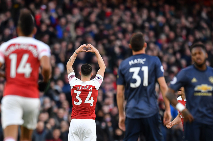 Arsenal membungkam Manchester United dengan skor 2-0 dalam laga Liga Inggris di Stadion Emirates, London. Afp Photo/Ben Stansall