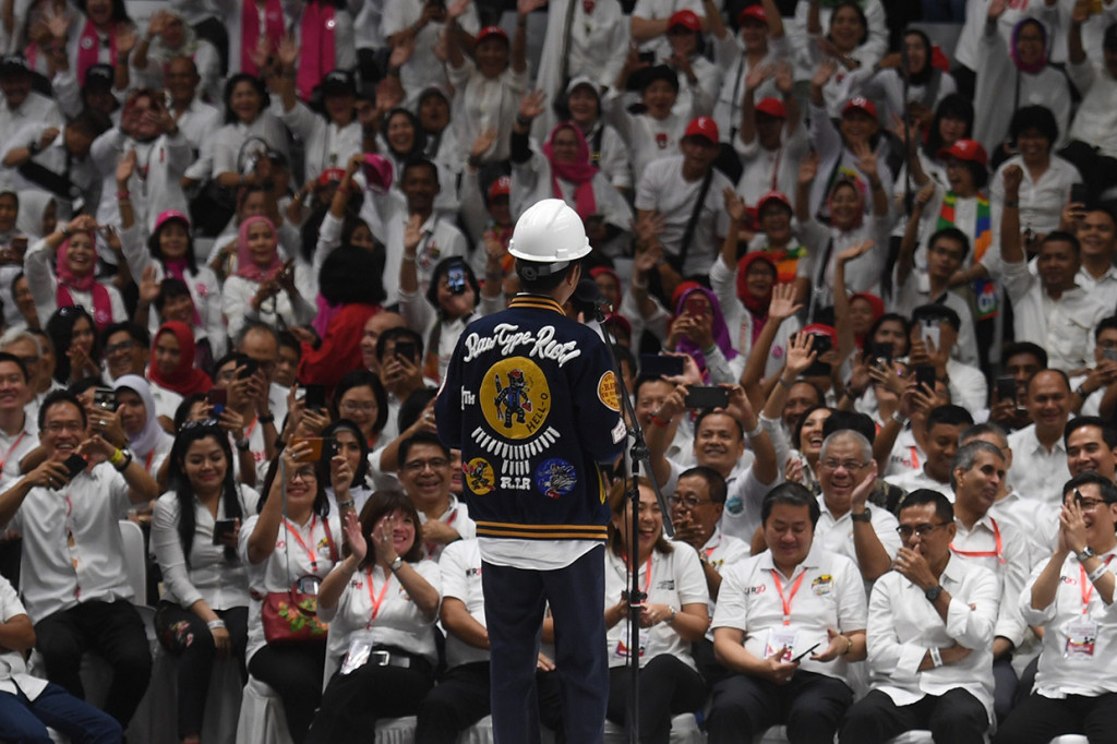 Deklarasi dukungan 10.000 pengusaha itu untuk mendukung pasangan Jokowi-Amin .