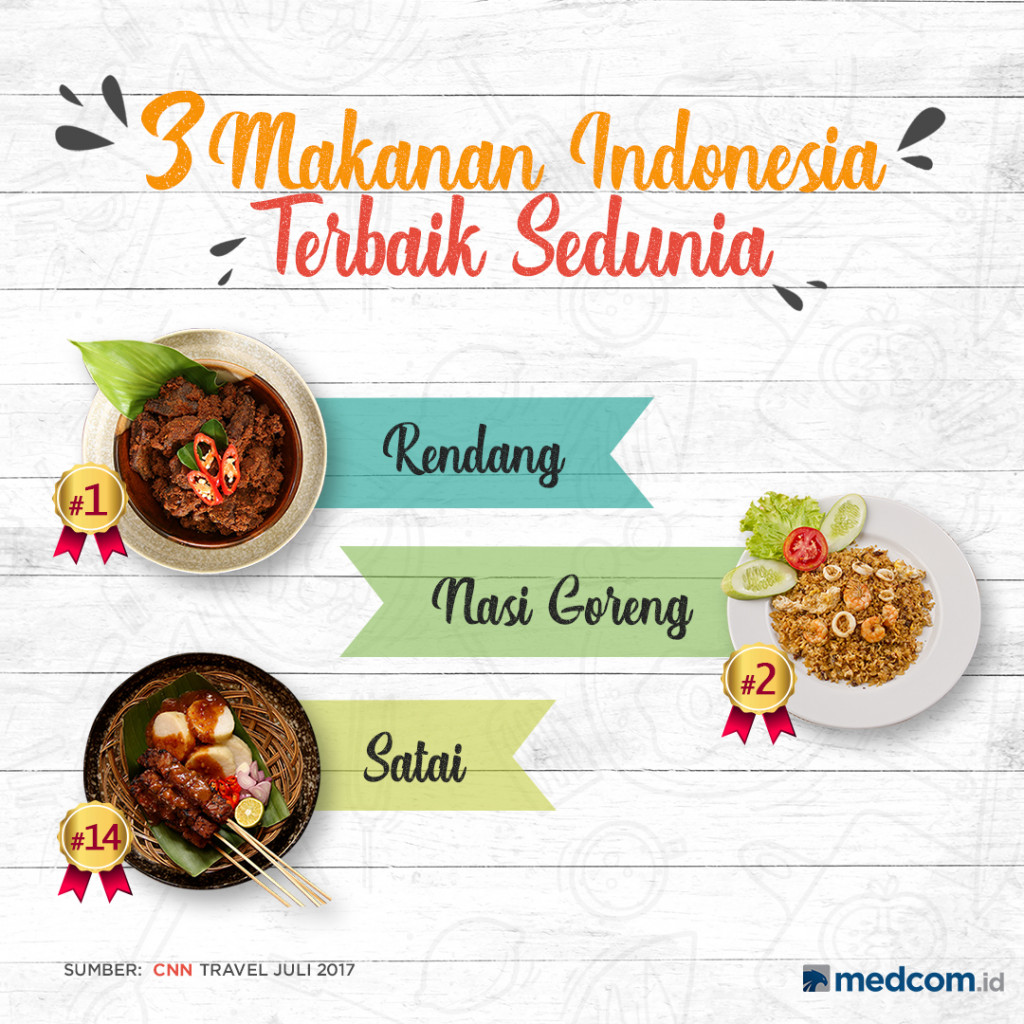 3 Makanan Indonesia Terbaik Sedunia