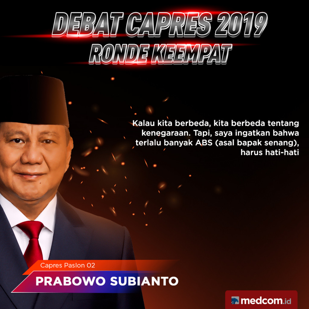 Kutipan Penutup Capres Paslon 02 Prabowo Subianto
