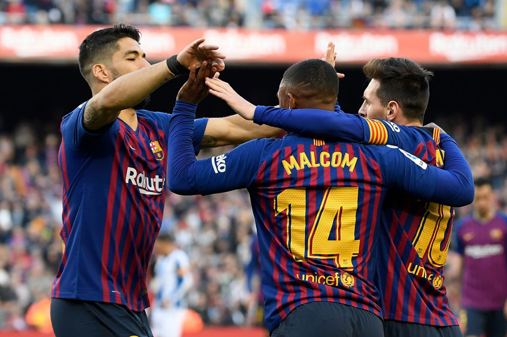 Laga Barcelona vs Espanyol di Stadion Camp Nou berakhir dengan skor 2-0 untuk kemenangan tuan rumah. 