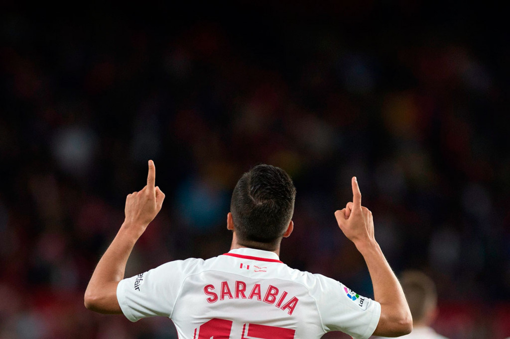 Los Rojiblancos baru bisa memperbesar keunggulan saat laga menyisakan 10 menit lewat Pablo Sarabia.
