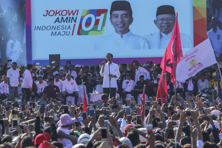 Dalam kampanyenya Jokowi menargetkan perolehan suara di Provinsi Kepulauan Riau sebesar 70 persen serta mengajak pendukungnya untuk memerangi hoaks yang banyak beredar saat ini.