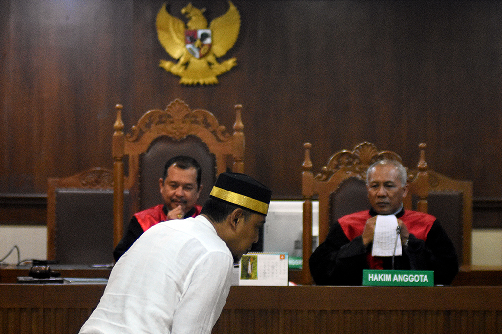 Jaksa Penuntut Umum (JPU) menghadirkan lima orang saksi untuk kasus berita hoaks tentang tujuh kontainer surat suara yang sudah tercoblos asal Tiongkok di Pelabuhan Tanjung Priok, Jakarta.
