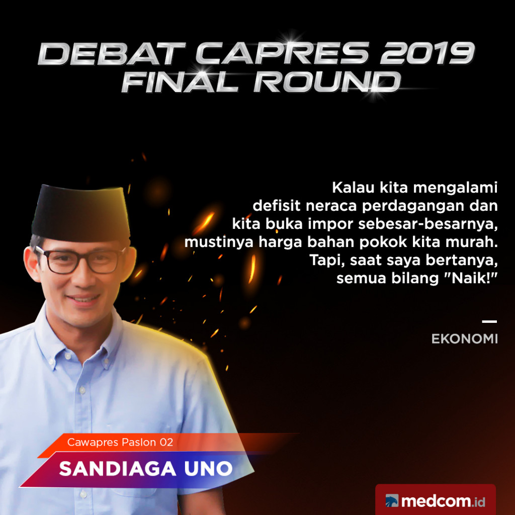 Kutipan Cawapres Paslon 02 Sandiaga Uno