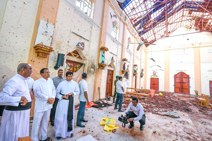 Kepolisian Sri Lanka menyebut jumlah korban tewas akibat serangan bom saat perayaan Paskah di Sri Lanka bertambah menjadi 310 orang. Sekitar 40 tersangka yang diduga terlibat serangan mematikan itu telah ditangkap kepolisian setempat. Afp Photo/Sri Lankan President's Office