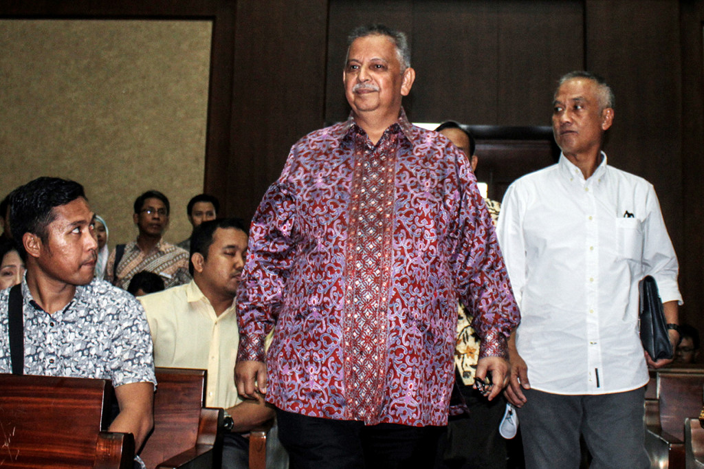 Direktur Utama PLN Sofyan Basir saat menjadi saksi dalam sidang kasus dugaan suap proyek PLTU Riau-1 dengan terdakwa Idrus Marham di Pengadilan Tipikor, Jakarta, Selasa, 12 Februari 2019. 