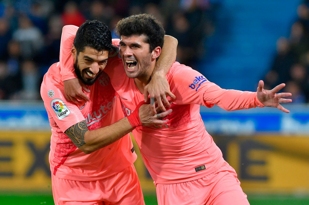 Blaugrana akhirnya berhasil memecah kebuntuan pada menit ke-55 lewat tembakan kaki kiri Carles Alena.