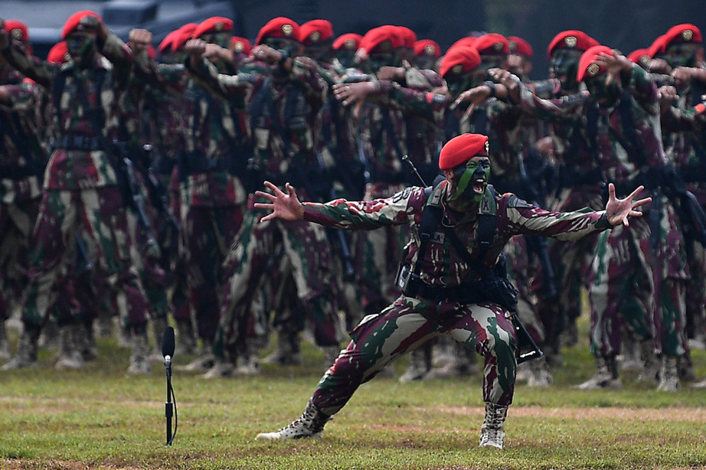 HUT Ke-67 Kopassus mengangkat tema Mewujudkan Prajurit Kopassus yang Profesional, Kuat dan Tangguh serta Adaptif Menghadapi Tantangan Global. 